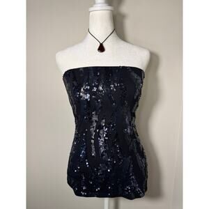 Y2K Express Sequin Tube Top Size Small